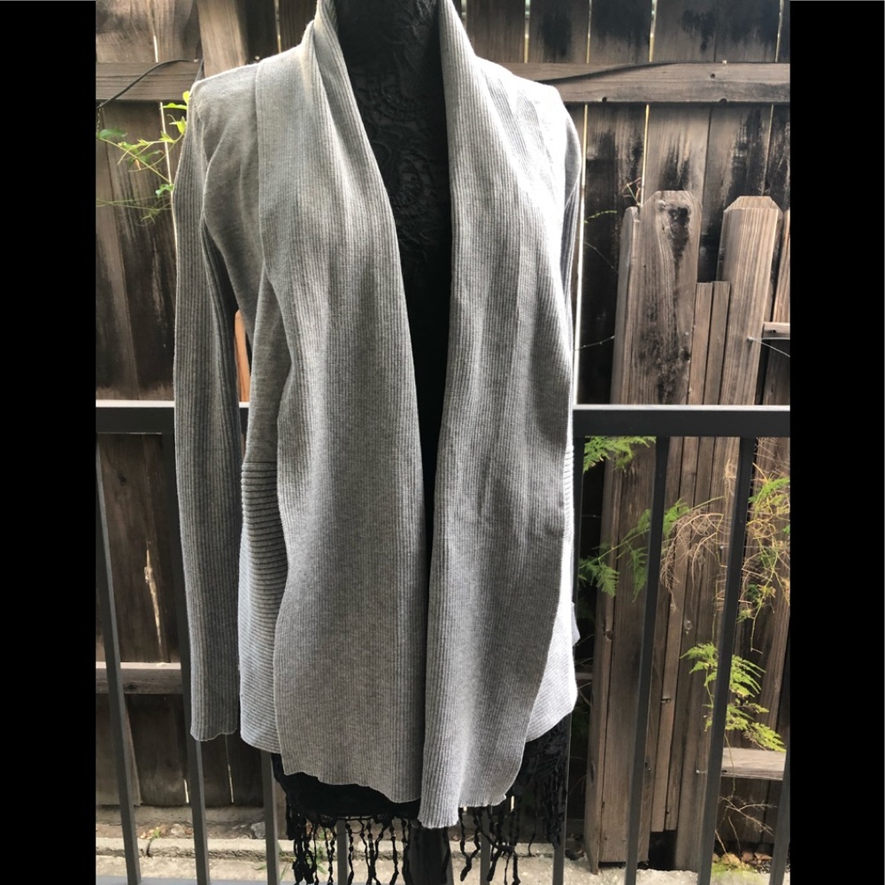 Grey open front cardigan by Emily Rose NWT